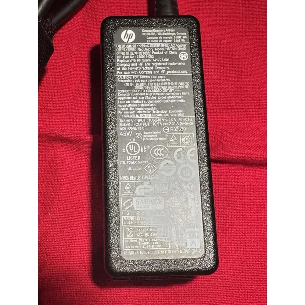 Genuine HP AC Power Adapter P/N: 744481-003 / 744893-001 / HSTNN-DA40